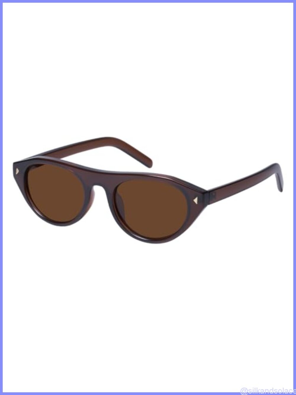 Oval Cat Eye Sunglasses Retro Small UV400 Protection Women